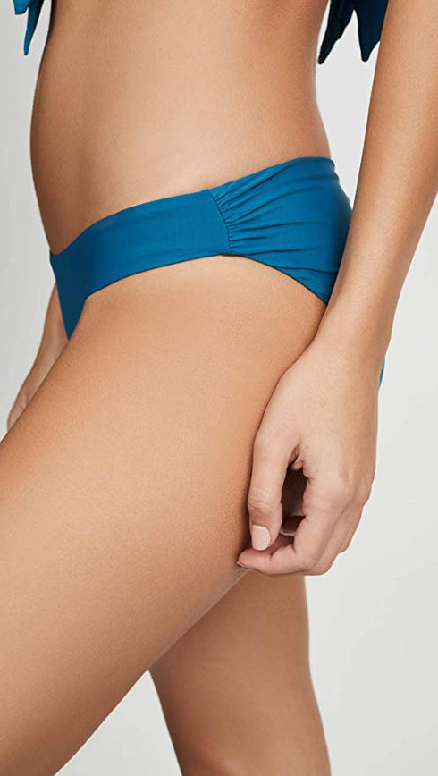 PQ Swim Island Blue Basic Ruched Full Bikini Bottoms