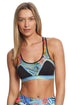 Luli Fama Inked Babe Crossed Bra Mesh Sporty Bra