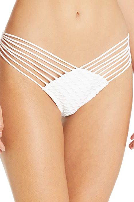 Luli Fama Sailor's Kiss Strappy Brazilian Ruched Back Bottom