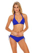Luli Fama Last Fling SOMETHING BLUE TRIANGLE HALTER TOP