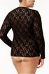 Hanky Panky Signature Lace Plus Size Long Sleeve Top