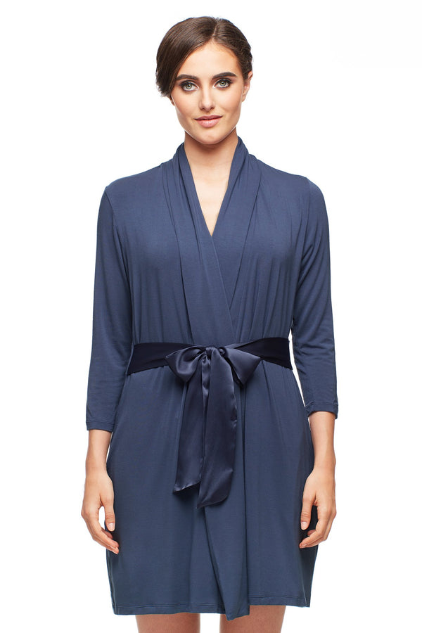 Fleur't Essentials Robe With Silk Ties