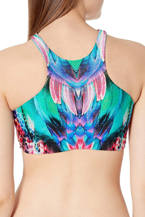 Luli Fama Gorgeous Chaos Glam High Neck Reversible Top