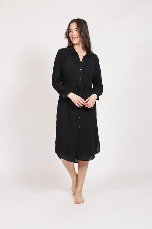 Koy Resort Miami Shirt Dress with Tie