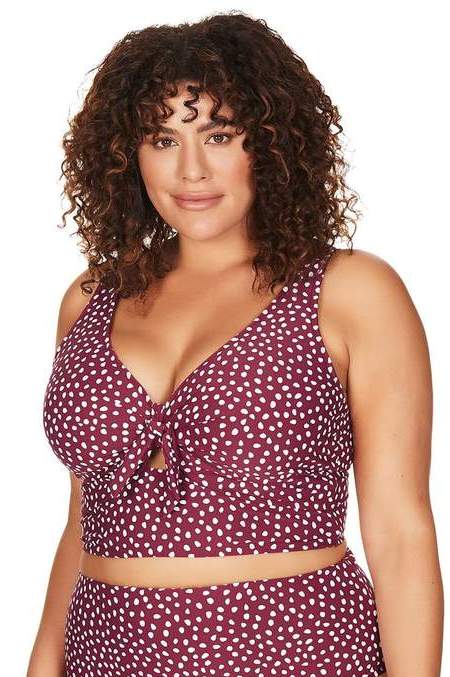 Artesands A Pois CEZANNE MIDDRIFT BIKINI TOP
