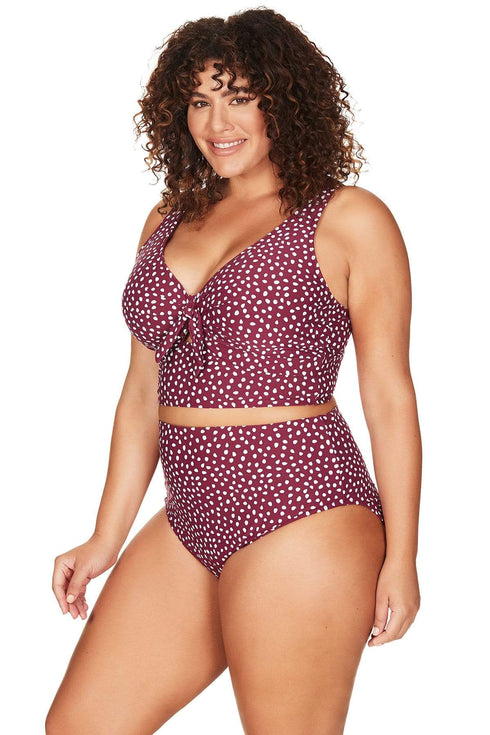 Artesands A Pois CEZANNE MIDDRIFT BIKINI TOP