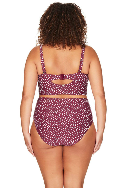 Artesands A Pois CEZANNE MIDDRIFT BIKINI TOP