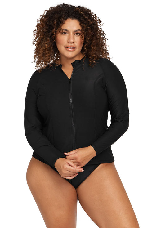 Artesands Hues Black Hues Sunsafe Long Sleeve Top