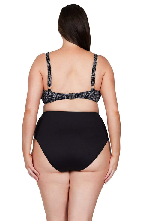 Artesands Zig Zag ROUCHED SIDE HIGH WAIST PANT