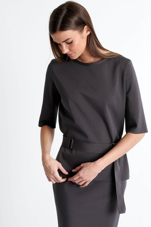 Shan Diana LONG SLEEVE MOCK NECK SHIRT