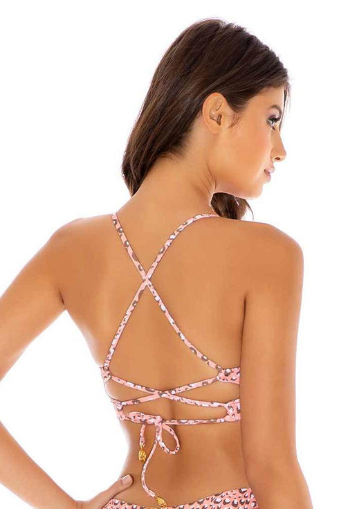 Luli Fama Baby Jungle WEAVED PEEK-A-BOO UNDERWIRE TOP