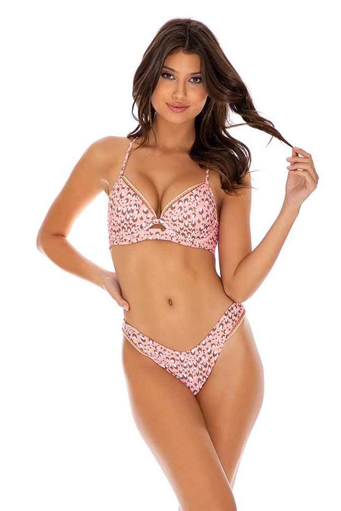 Luli Fama Baby Jungle WEAVED PEEK-A-BOO UNDERWIRE TOP