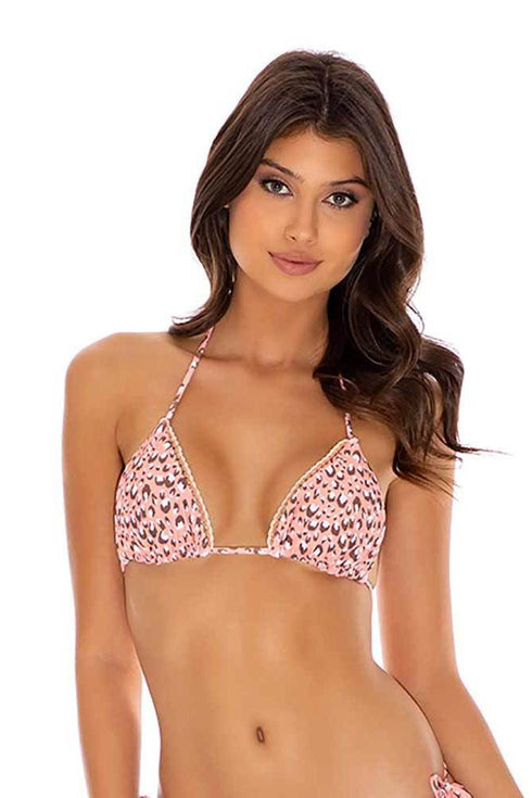 Luli Fama Baby Jungle WEAVED TRIM TRIANGLE TOP