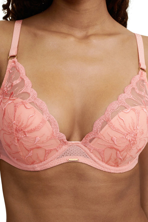 Chantelle Fleurs Lace Plunge Contour Bra