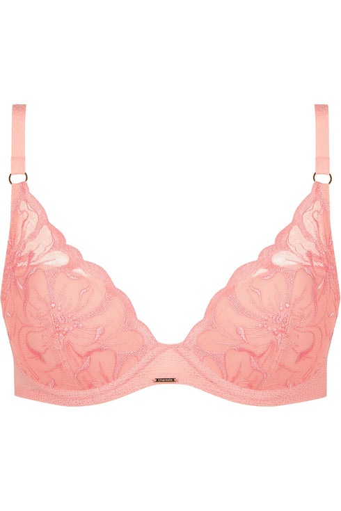 Chantelle Fleurs Lace Plunge Contour Bra