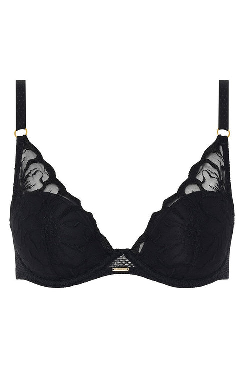 Chantelle Fleurs Lace Plunge T-shirt Bra