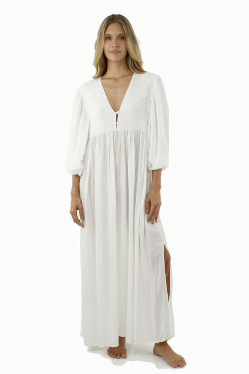 Malai White FREEDEE MAXI DRESS