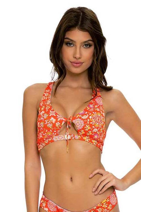 Luli Fama Calypso REVERSIBLE BOW BRALETTE TOP
