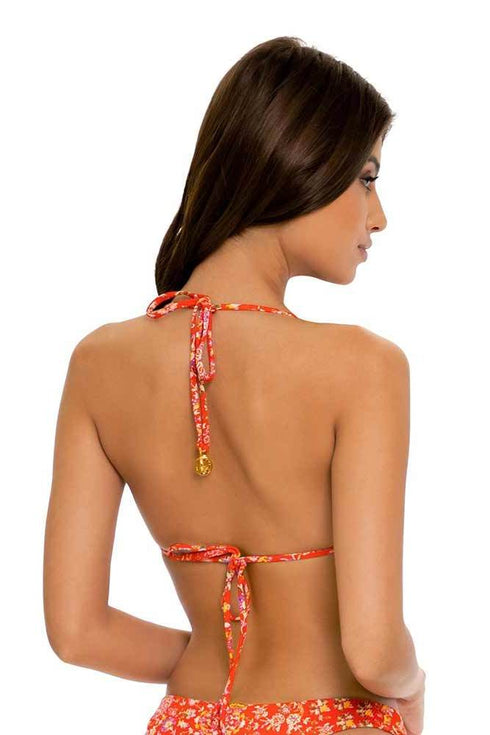 Luli Fama Calypso REVERSIBLE DRAWSTRING BANDEAU TOP