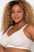 Curvy Couture Cotton Luxe Front And Back Close Wireless Bra