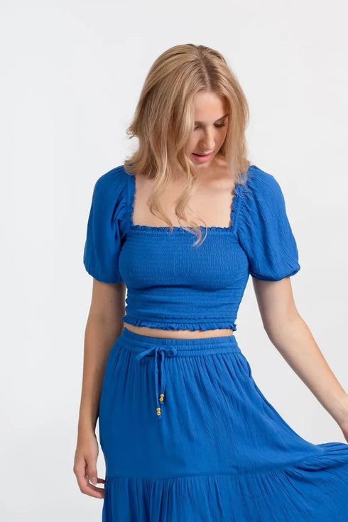 Koy Resort Miami Smocked Crop Top