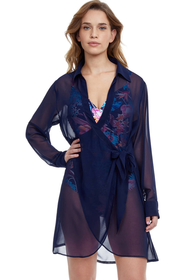 Gottex Tutti Frutti Tie Knot Cover Up Blouse