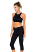 Luli Fama Trinidad Laser Cuts Elastic Band Sports Bra
