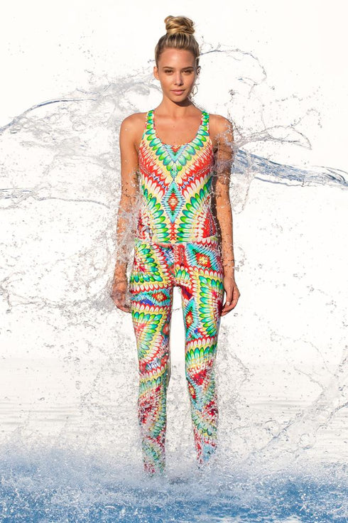 Luli Fama Wild Heart Racerback Cutout Leotard