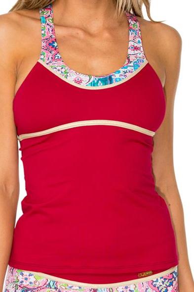 Luli Fama Azucar Inner Top Cross Back Tank Top