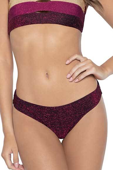 PQ Swim Garnet Basic Ruched Full Bikini Bottom