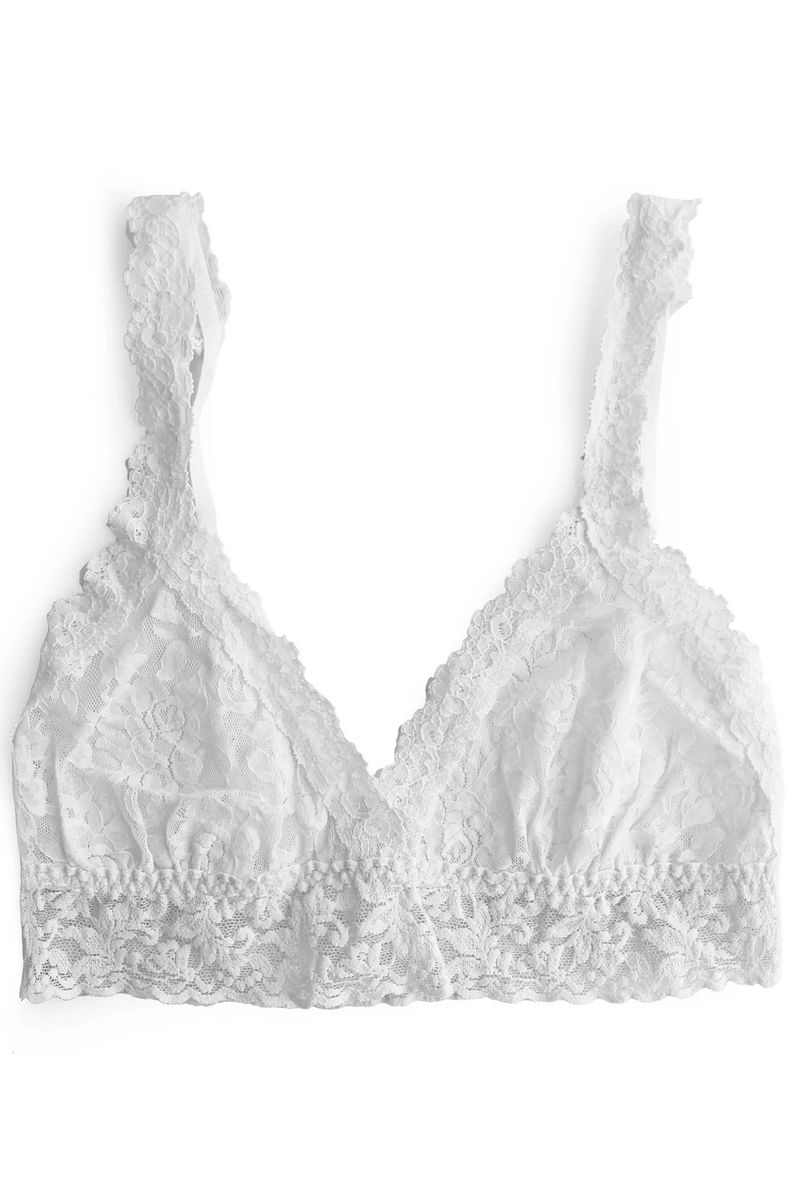 Hanky Panky Signature Lace Padded Crossover Bralette In White
