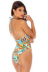Luli Fama Just Wing It TIE FRONT HIGH LEG ONE PIECE