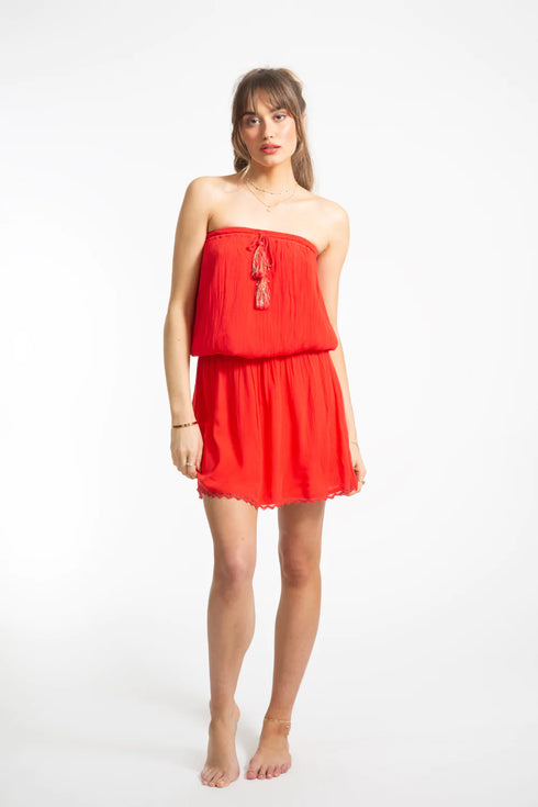 Koy Resort Miami Bandeau Dress W/Smocking