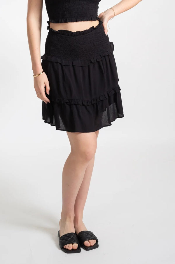 Koy Resort Miami Smockedwaist Rufle Skirt