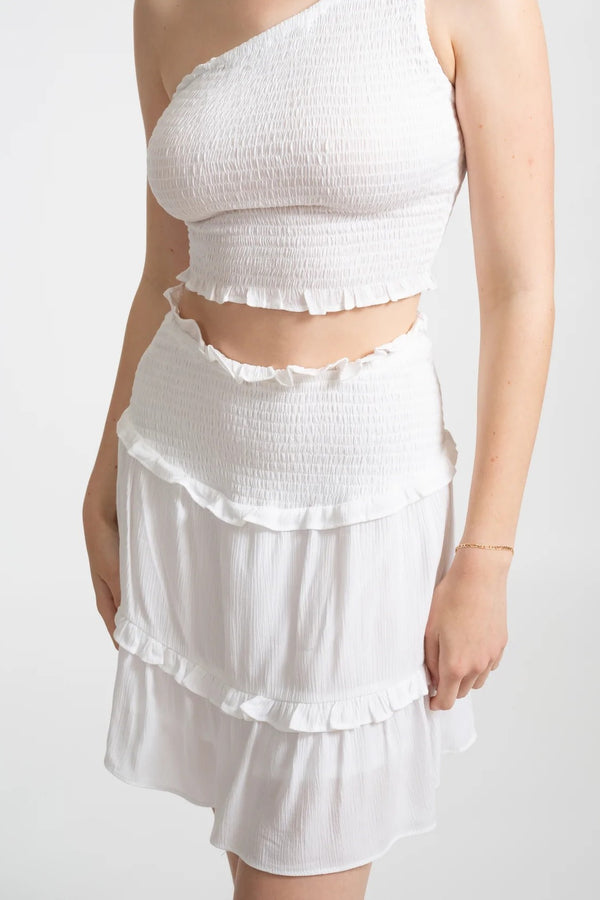 Koy Resort Miami Smockedwaist Rufle Skirt