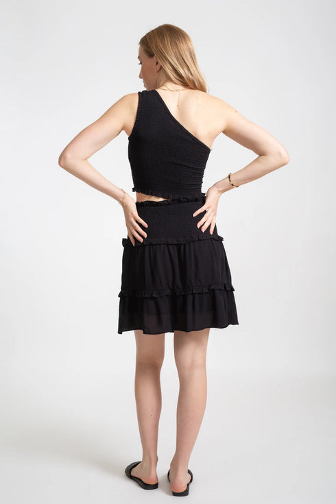 Koy Resort Miami Asymetrical Smocked Crop