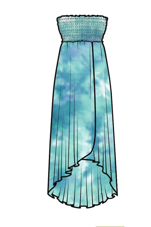 Koy Resort Aquarella Cnvrtbl Bndeau Dress