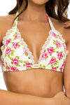 Luli Fama Blooming Beauty TRIANGLE HALTER TOP