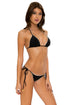 Luli Fama Midnight Dreaming WAVEY RUCHED BACK BRAZILIAN TIE SIDE BOTTOM