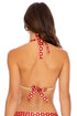 Luli Fama Dotted Delight Triangle Halter Top