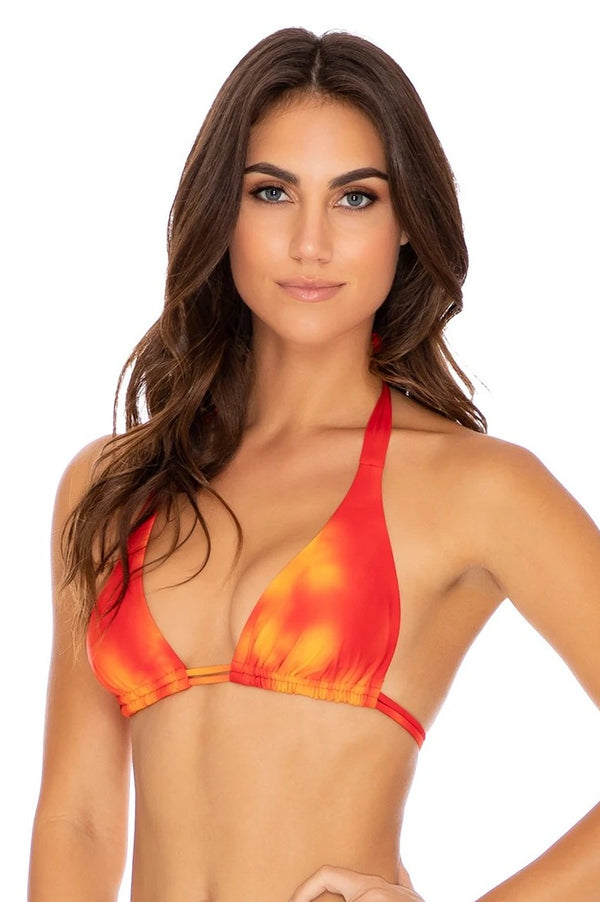 Luli Fama Fire Dancer Triangle Halter Top