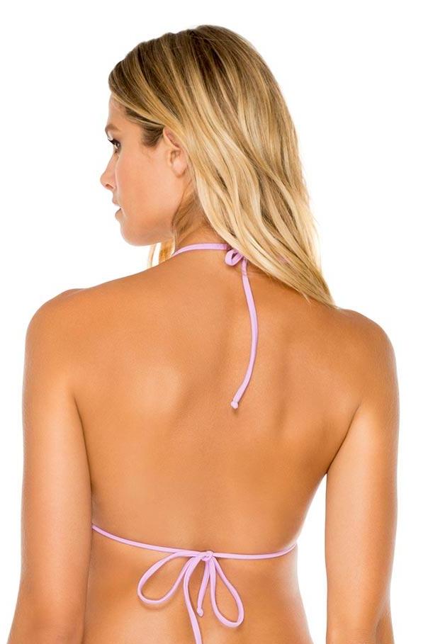 Bombshell With Logo Front Scrunch Adjustable Neck Straps Backless