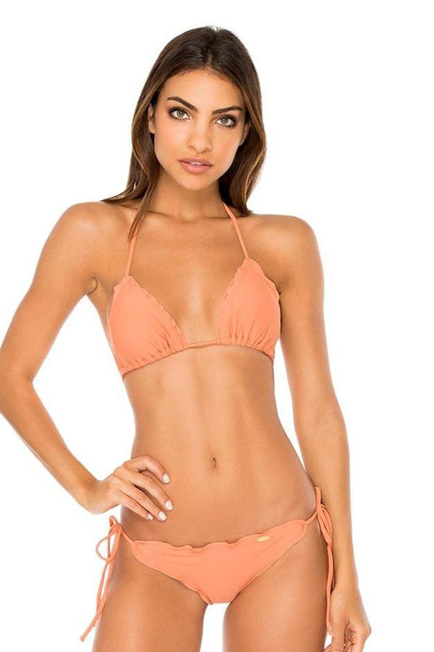 Luli Fama Cosita Buena WAVY RUCHED BRAZILIAN TIE SIDE BOTTOM