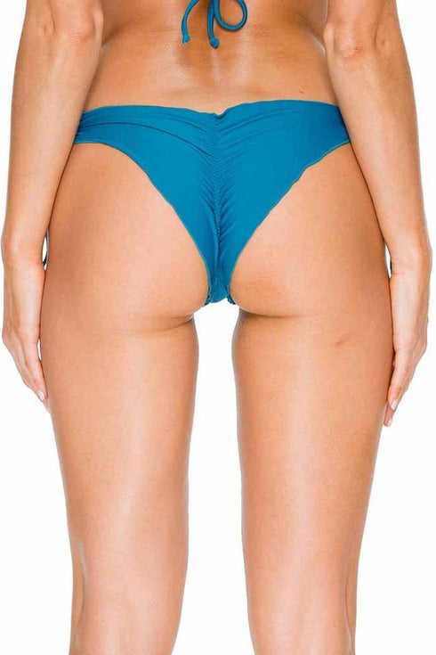 Luli Fama Cosita Buena WAVY RUCHED BRAZILIAN TIE SIDE BOTTOM
