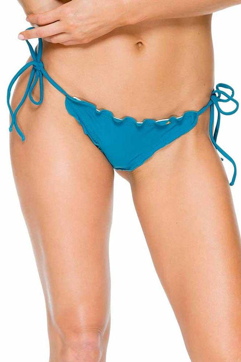 Luli Fama Cosita Buena WAVY RUCHED BRAZILIAN TIE SIDE BOTTOM