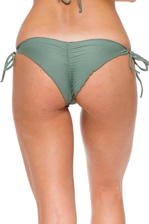 Luli Fama Cosita Buena WAVY RUCHED BRAZILIAN TIE SIDE BOTTOM