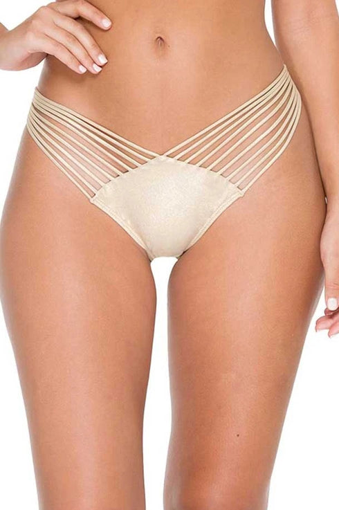 Luli Fama Cosita Buena STRAPPY BRAZILIAN RUCHED BACK BOTTOM