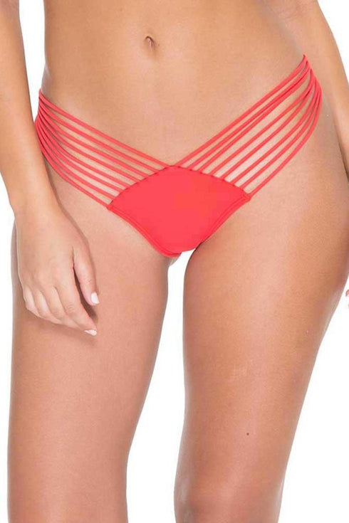 Luli Fama Cosita Buena Strappy Brazilian Ruched Back Bottom