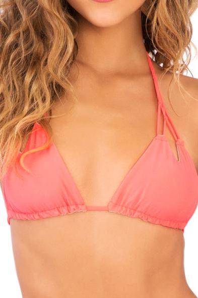 Luli Fama Cosita Buena Zig Zag Knotted Cut Out Triangle Top