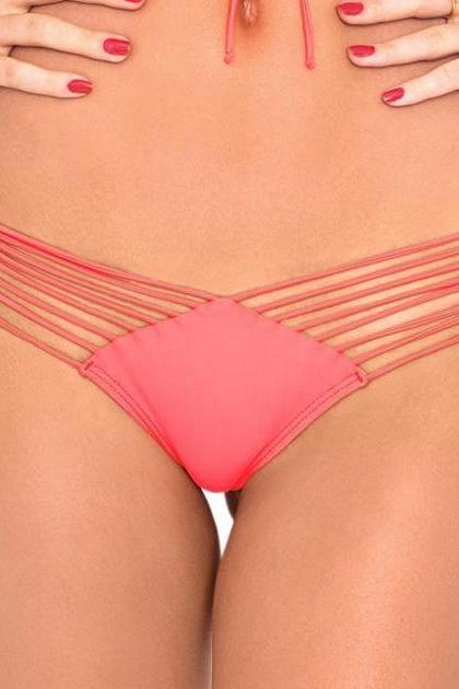 Luli Fama Cosita Buena Strappy Brazilian Ruched Back Bottom